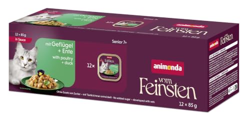 animonda vom Feinsten Senior Katzenfutter Geflügel+Ente in Sauce(12 x 85g)