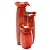 Ultym 30" H Ceramic Outdoor Water Fountain with LED Lights, 3-Tier Cascading Lotus Bowls Water Feature, Tranquil Waterfall for Relaxing Garden, Patio, Yard, Terracotta Red, Vertical Striped Texture