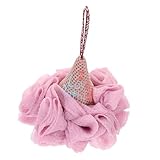 PLAFOPE Ice-Cream Cone Shaped Bathing Shower Ball Fun Exfoliating Scrubber for Body Cleaning Quick-Drying Design for Men and Women Random Color Selection