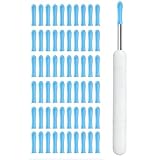 60Pcs Silikon-Ohrreiniger-Kopf für Ohrenschmalz Entferner,Ear Wax Removal Otoskop,Glatt Silikon Ohrlöffel Ear Cleaner Zubehör Ersatzspitzen Sauger für Erwachsene Ohrensauger Ohrenschmalzentfernung (A)