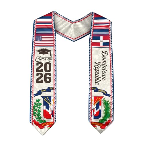 CHIARA CONTI11 Stoles for Graduation 2026 Dominican Graduation Sash Class of 2026, Graduation Dominican Flag Stole 1