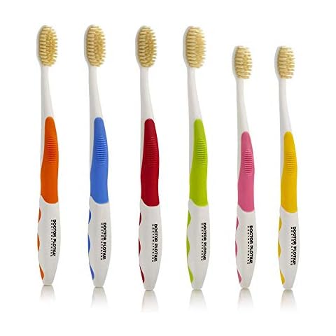 Doctor Plotka's Mouthwatchers Antimicrobial Floss Bristle Silver Toothbrush, Family, 6 Pack Cover