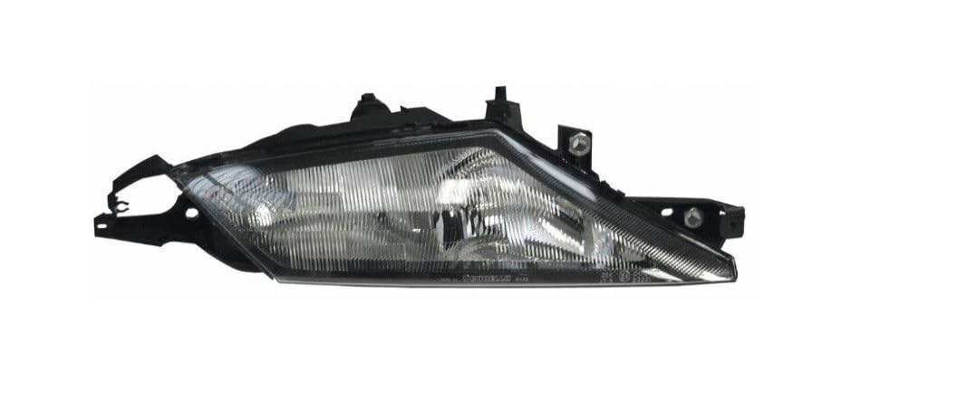 Set 2 Faro Fanale Proiettore Anteriore Sinistro e Destro Per Lancia Y Ypsilon H7 H3 da 1996 a 2000 Con Predisposizione Regolazione Elettrica Gruppo Ottico Luce Fanalino Freccia Bianco