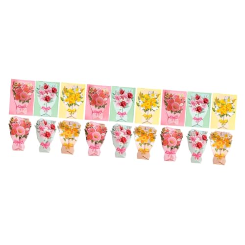 Cartes de vœux bouquet de fleurs NUOBESTY lot de 3 pour fête des enseignants