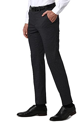 Image of Peter England Men's Slim Fit Polyester Blend Trousers