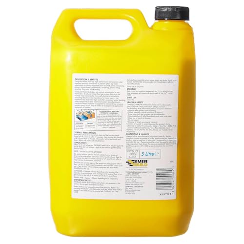 Everbuild 402 Water Seal – High Performance – Long Lasting Protection From Water Damage – Solvent-Free Formula – Water Repellant – 5 Litre