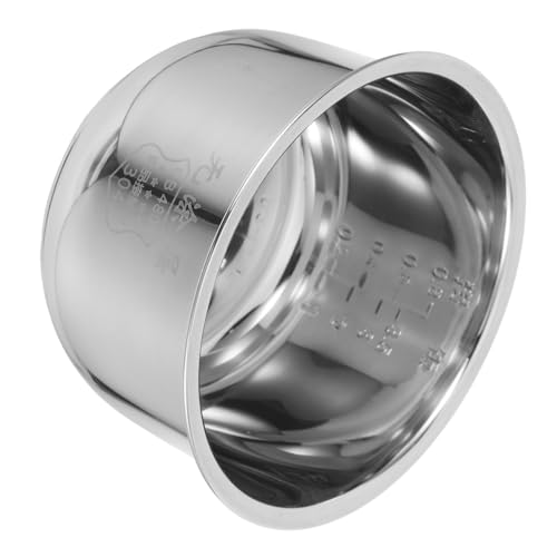 PAMINGONO Olla Interior para Arrocera Acero Inoxidable Reemplazo para Cocedor de Arroz Antiadherente Duradera y de Limpiar Accesorio para Cocina