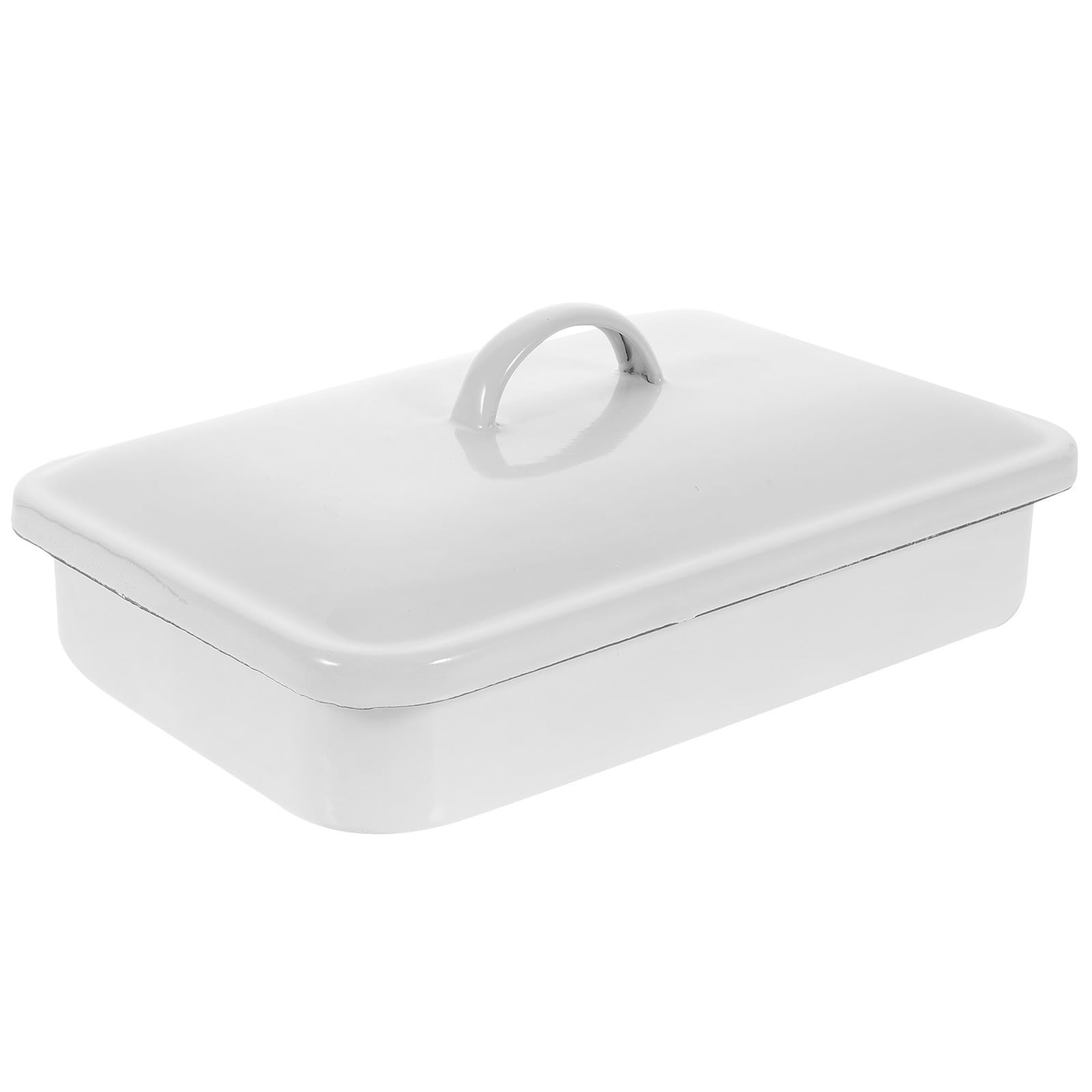 Bandeja para Hornear Esmaltada de Color Claro de 30x20cm 4 Apoyos Base, Resistente Oxidación y Conductora de Calor Rápida, Adecuado para Postres y Cocina Multifuncional