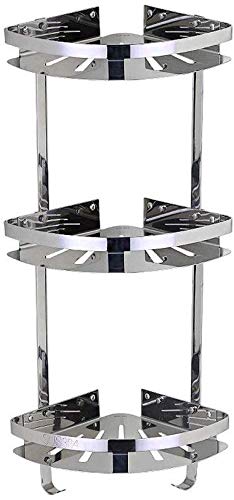 3 Tiers Bathroom Corner Shelf Storage Triangle Wall Shower Shelf Corner Shower Caddy Holder Organizer Basket Holder Floating