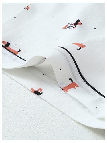 Image of Verdusa Pajamas For Women Set 2 Piece Summer Pajama Sets Cute Pjs Lounge Matching Button Shirt with Shorts