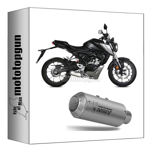 Ligne Mivv complete racing MK3 en acier brossé pour Honda CB 125 R