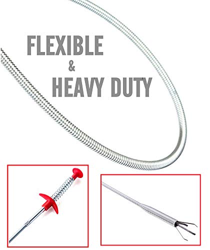 image for 2 ALAZCO 36” Extra Long Flexible Grabber Pickup Tool Retractable Cla