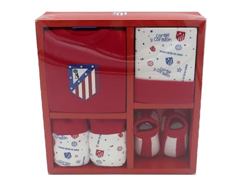 CyP Brands-Atlético de Madrid, Primera Puesta, Ropa para Bebé, Color Rojo, Producto Oficial CyP Brands-Atlético de Madrid, Primera Puesta, Ropa para Bebé, Color Rojo, Producto Oficial