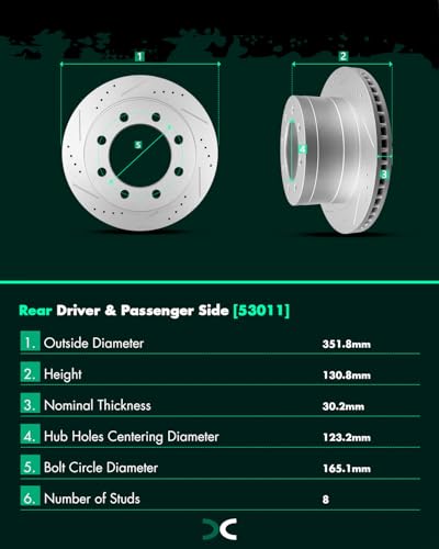 Image of SCITOO Brake Kits Front Rear Brake Rotors Brake Pad:53012;D965;53011;D702 | Fit For Dodge For Ram 1500 2006-2008,For Dodge For Ram 2500 2003-2008,For Dodge For Ram 3500 2003-2008
