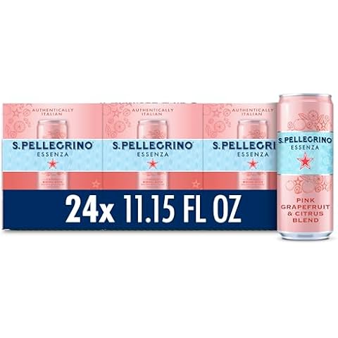 S.Pellegrino Essenza Pink Grapefruit & Citrus Flavored Mineral Water, 11.15 Fl Ounce (Pack of 24),(Packaging may vary) Cover
