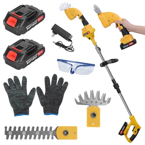 Labufiz 21V Cordless 2-in-1 Pole Hedge...