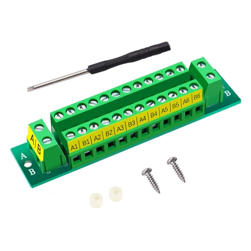 Tanbupu 16 Amp 2x12 Position Terminal Block Distribution Module Power Distribution Board for AC DC