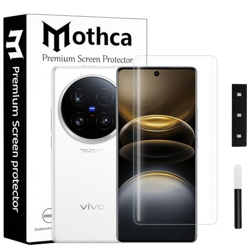Image of Mothca Curved UV Tempered Glass Screen Protector for Vivo X100 Ultra | HD Clear | Full Screen Coverage | Pack of 1