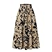 A-635 Khaki Ladies Happy Vacation Gift Skorts for Women Spandex Flower Print Maxi Long Boho Ruched High Leg Skort 2026 Soft Comfy Clothing L