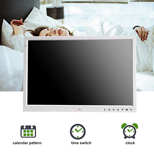 Digital Picture Frame, 17 Inch Save More Energy Photo Frame Album Portable Digital Album Multiple Functions For Office(White, Us Regulations (110V-240V), Transl) #TOP3