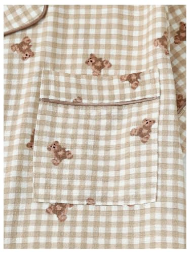 Image of Floerns Women's Floral Print Sleepwear Two Piece Beach Pajama Set