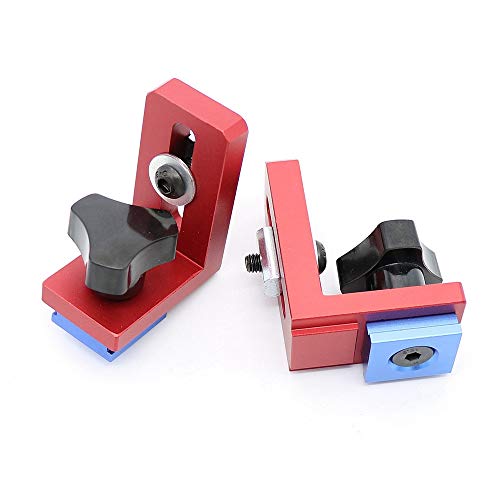 TOOGOO Conjunto De 2 Soportes De Deslizamiento En T-Track Para Herramientas De Carpintería De Perfil De Aluminio, T-Pistas No Incluido