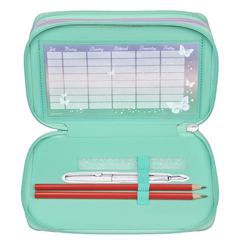 Trousse d'écolier Tripledecker Scooli Butterfly Wishes avec crayons