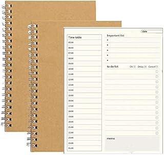 To Do List Notebook Daily Planner Notepad, 2 Pack Time Management Note Pads, 50 Sheets/100 Pages Things to Do Today Pad with Brown Kraft Cover