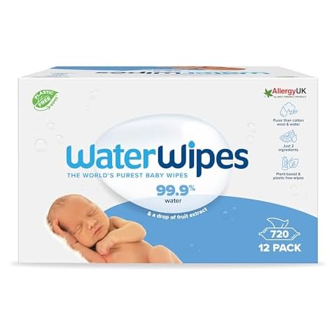 WaterWipes Plastic-Free Baby Wipes, 720 Count Cover