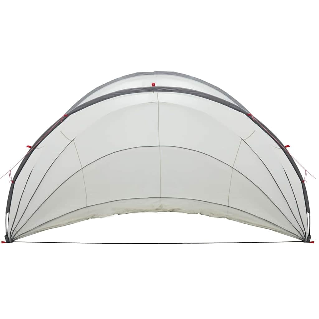 Piscina a cupola pieghevole, 500 x 500 x 236 cm, grigio e arancione, in fibra di vetro resistente ai raggi UV, con borsa per il trasporto e tiranti, facile da piegare per protezione