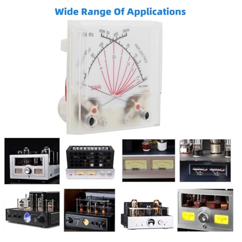 Image of Eujgoov Cross Needle SWR /Watt Meter, Double Needle 60 /300W Band Standing- Meter with Backlight