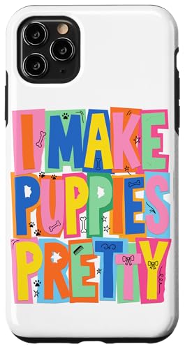 �y�����J���t��I Make Puppies Pretty Dog �y�b�g �O���[�~���O �X�}�z�P�[�X iPhone 11 Pro Max �p