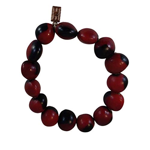 Image of EVELYN BROOKS Classic Stretchy Adjustable Beaded Bracelet for Women 6.5 inch - 7.5 inch w /Meaningful Good Luck Huayruro Seeds Beads - Great Gifts for Mom, Daughter, Sister, Aunt, Girlfriend