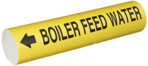 Marqueur de tuyau Brady 4017-D Boiler Feed Water en plastique