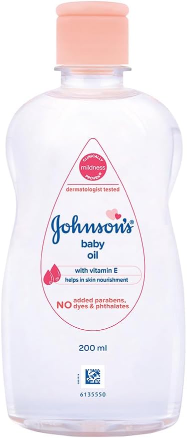 Oil with Vitamin E, Non-Sticky for easy spread and massage, 200ml