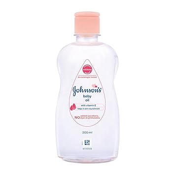 Johnson's Baby Oil with Vitamin E, Non-Sticky for easy spread and massage, 200ml - image, photos