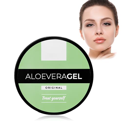 Gel de Aloe Vera50g, Hidratante de Aloe Vera, Gel Hidratante, Hidrata y Calma la Piel y Pelo, Nutritiva y Antisensible, Ideal para el Acné, Pieles Secas y Quemadas Solares