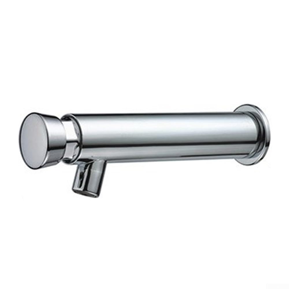 Grifo Moderno de Pared con Temporizador, Totalmente de Cobre, con pulsador para Agua fría, Mezclador de Lavabo con Cierre automático, Apagado automático en 4-8 Segundos (1,5 cm).