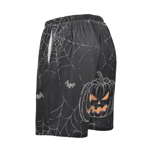 Men's Short Pajama Bottoms Black Spider Halloween Home Casual Sleep Pants2