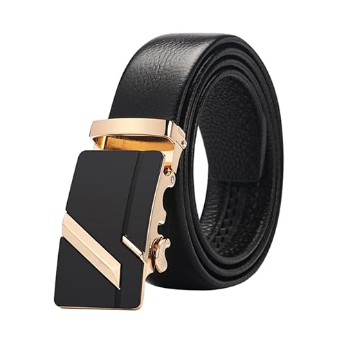 BESPORTBLE Men Casual Jeans Belt Imitation Leather Strap with Automatic Buckle Stylish Design for Everyday Use