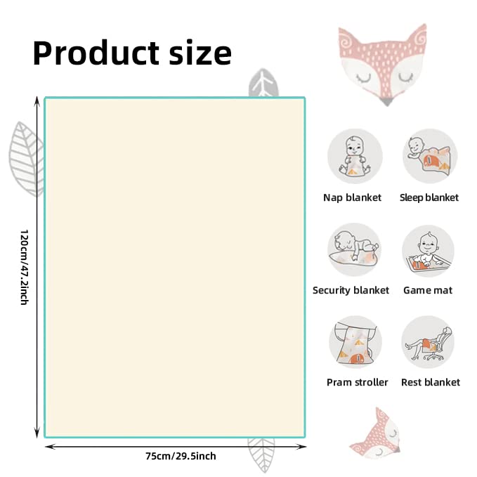 SGAVAHSG Baby Blanket for Newborn Toddler Boys and Girls Swaddle Blanket 75x100cm (Foxleaf) - Image 3