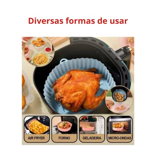 Forma de Silicone para Air Fryer Antiaderente Reutilizável