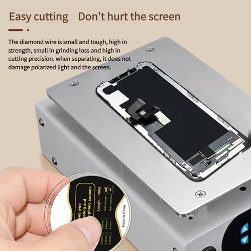 Alambre de corte de acero aleado para separación de pantalla LCD 0.03-0.08mm 5 opciones de tamaño alambre para corte de pantalla de acero al carbono aleado miniatura 2
