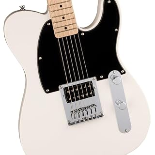 Squier Sonic Esquire H MN Arctic White – Guitare Électrique - Les Beatles, Paul McCartney, John Lennon, RIngo Starr, George Harrison Squier Sonic Esquire H MN Arctic White - Guitare Électrique – Image 3