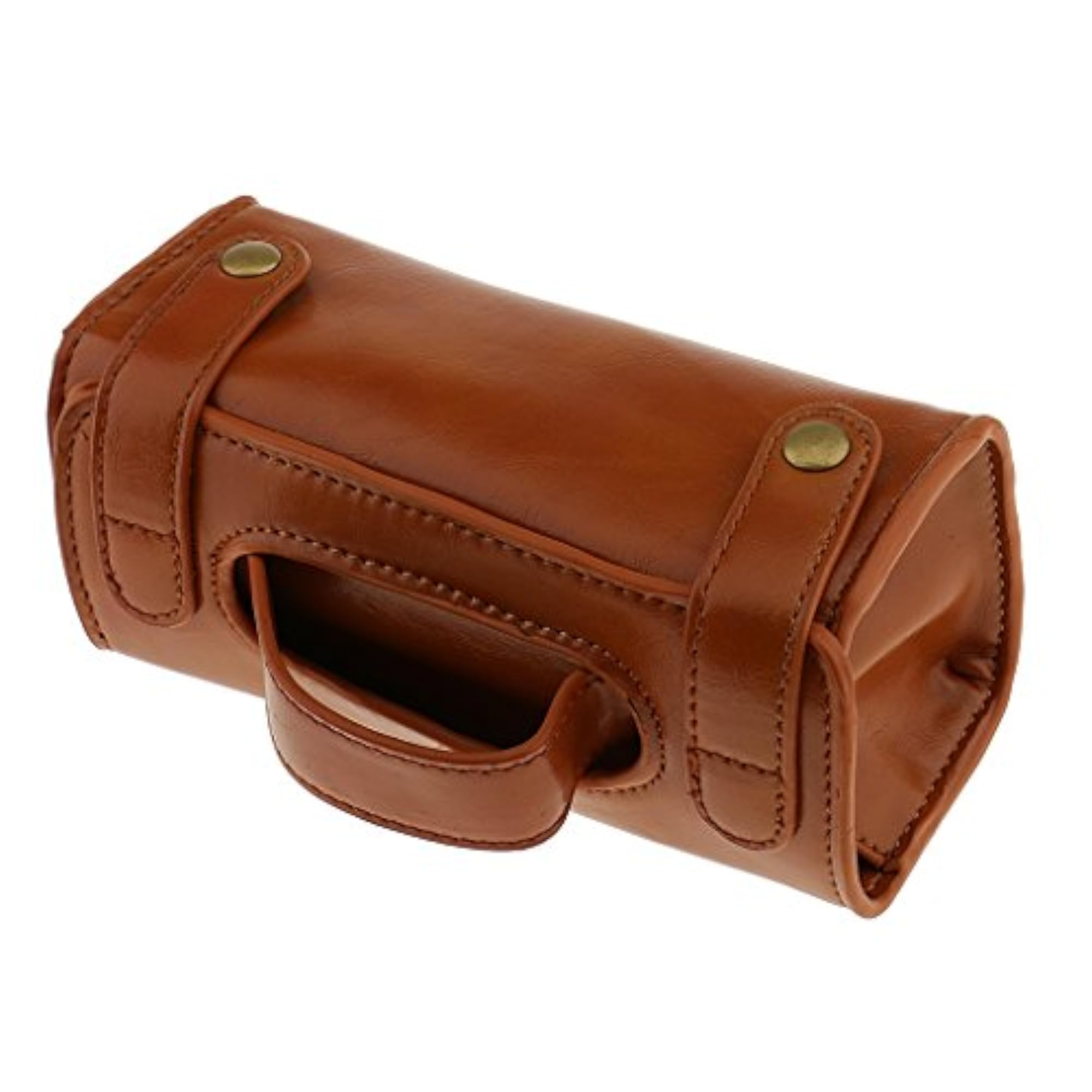 Men's Portable Cosmetic Pouch PU Leather Shaving Bag