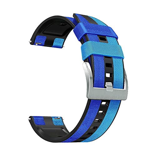 Bracelet montre 22 mm silicone cuir SCHIK pour le sport et le bureau