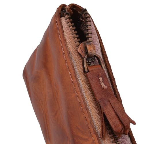Veg-Tanned Leather Coin Purse Wallet, Zipper Coin Organizer, Mini Change Holder for Men & Women (Brown)2
