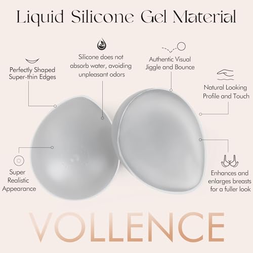 Image of Vollence Silicone Breast Forms Fake Boobs for Mastectomy Prosthesis Transgender