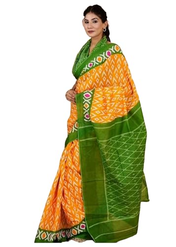 Sari Chanderi 14307 coton lourd anti-plis imprimé pour femme