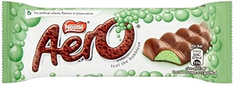 Aero Bubbly Mint Bar - 40g - Pack of 6 (40g x 6 Bars)